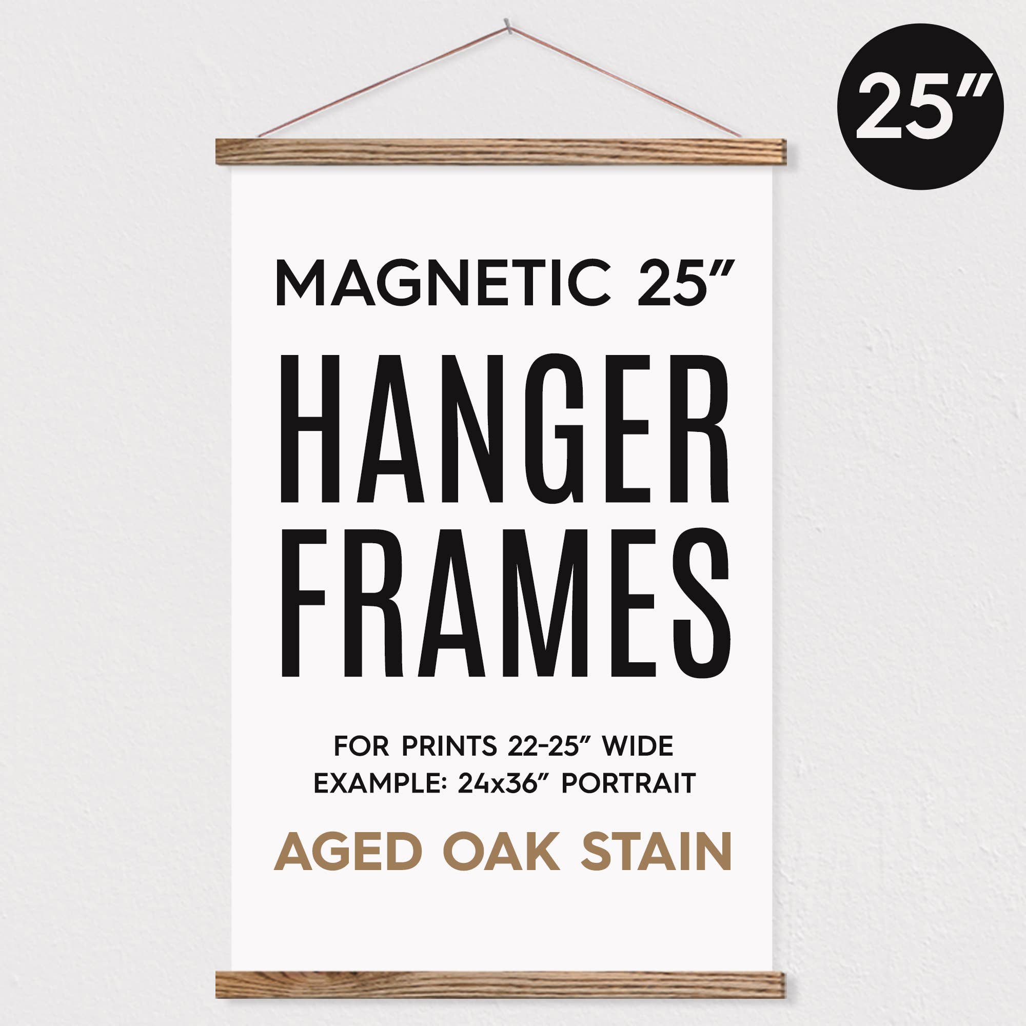 Hanger Frames - Wholesale Picture Frame - 25" MAGNETIC Poster Hanger Frame for 24x36" Portrait Print2
