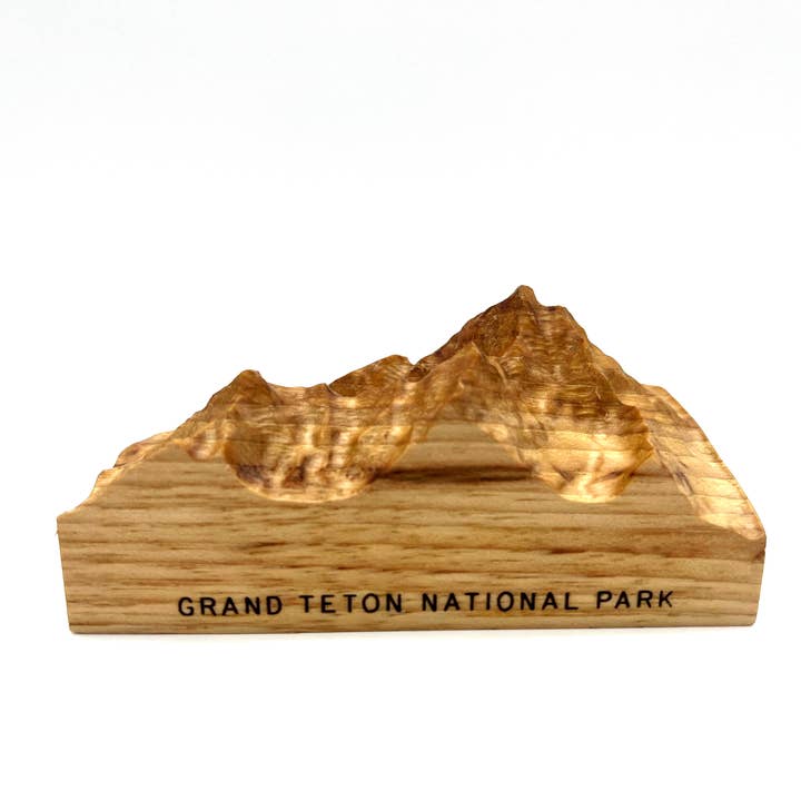 Grand Teton National Park wooden topographic carving for wholesale by mosey design