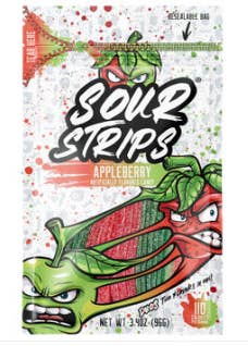 iSweet.ca - Wholesale Gummy - Hershey SOUR STRIPS - DUOS Appleberry 3.4oz (96g) X 12 Units