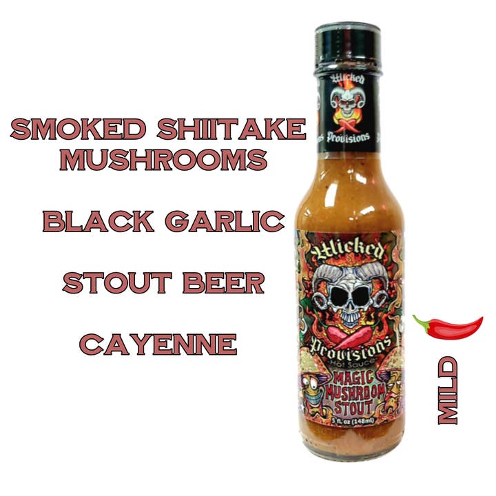 Chef Flaco's Gourmet Foods - Wholesale Hot Sauce - Wicked Provisions - Magic Mushroom Stout Hot Sauce2