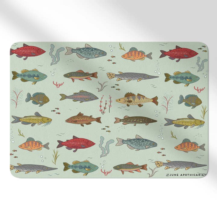 Tapete Lavável na Máquina para Peixes de Água Doce por atacado de June Apothicarie