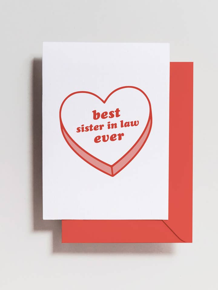 Best Sister in Law Card for wholesale by Haven Print Co.