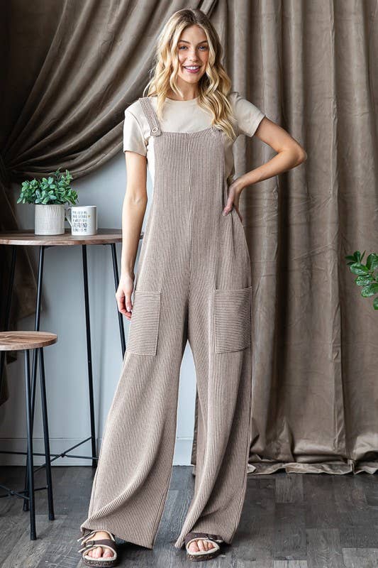 HEIMISH - Wholesale Jumpsuit - Women's - EP6810-10 SLEEVELESS SOLID URBAN RIBBED JUMPSUITS12