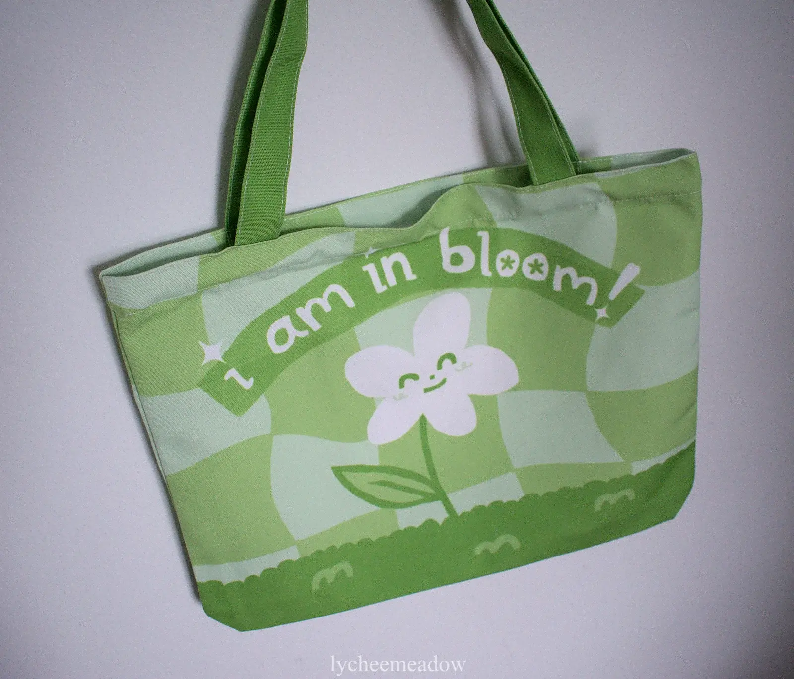 Lycheemeadow - Wholesale Tote Bag - Women's - I Am In Bloom Cloth Totebag w/ Inner Zipper Pouch1