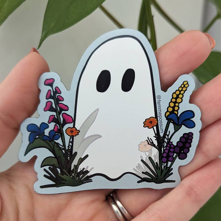 Garden Ghost Magnet for wholesale by femmepossum