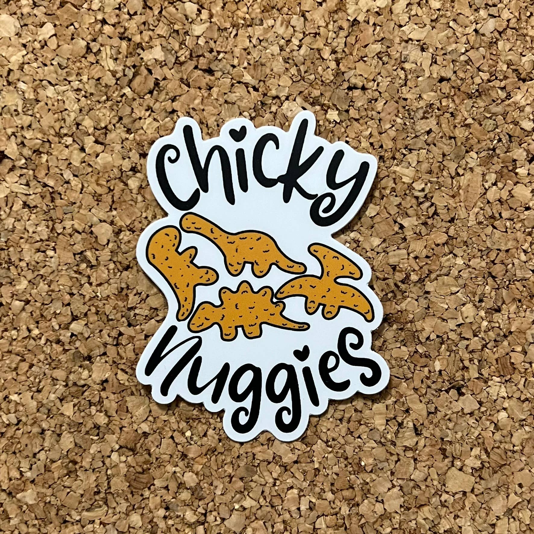 8 Bit Magnets Co Stickers - Vente Autocollants pour téléphone et ordinateur portable - Autocollant culinaire amusant - Autocollant Dino Nugget - Chicky Nuggies