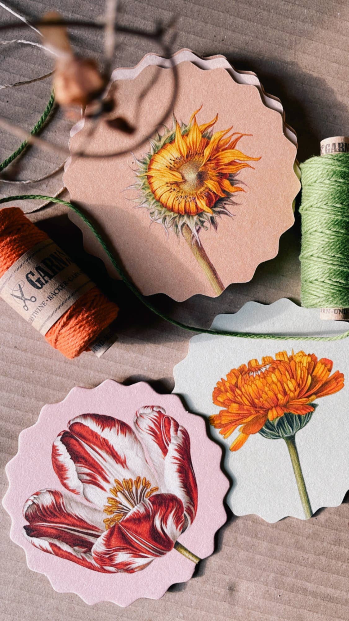 30x40 – Großhandel Untersetzer – Untersetzer-Set mit Blumenmotiven, Sternform10