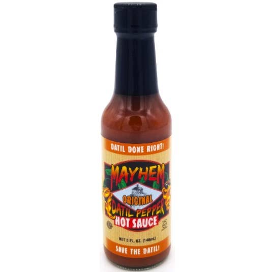 Saturiwa Trading Company - Wholesale Hot Sauce - Mayhem Datil Hot Sauce  5 oz Bottle0