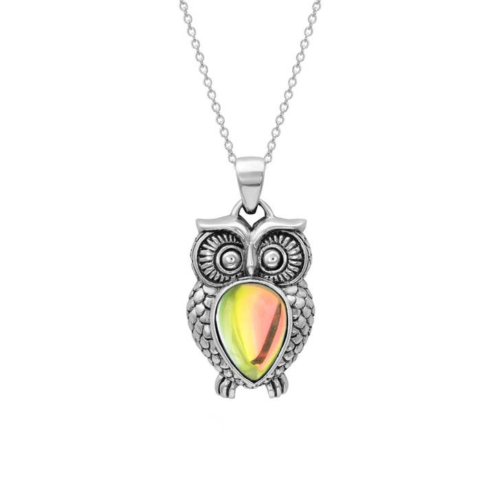 LeightWorks – wholesale Hänge-/berlockhalsband – Uggla hänge Sterling Silver Crystal smycken halsband