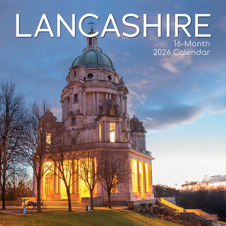 2026 Square Wall Calendar - Lancashire for wholesale by The Gifted Stationery Company