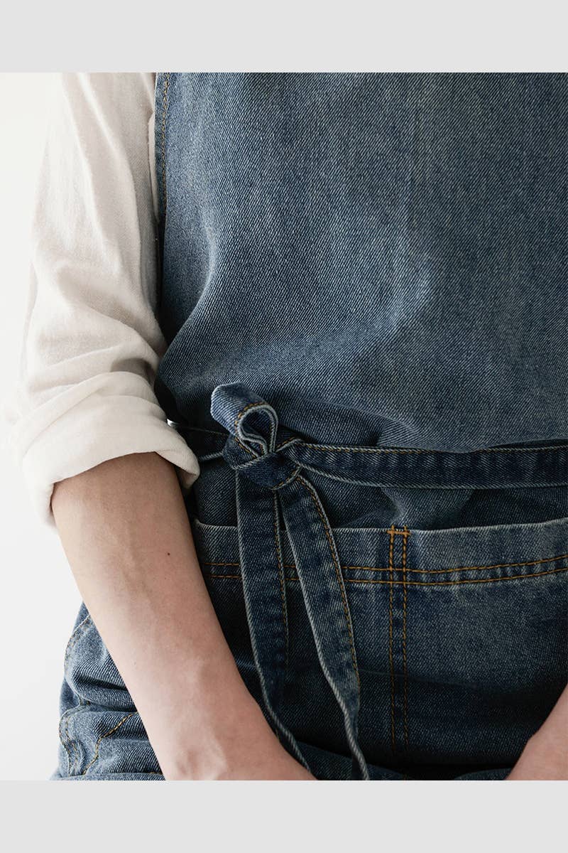 The Works Washed Canvas Bistro Aprons - Chef's Satchel
