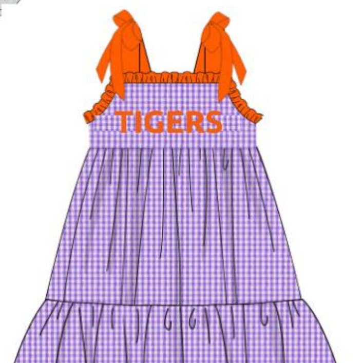 TIGERS TIE STRAP DRESS for wholesale by Beck & Gray