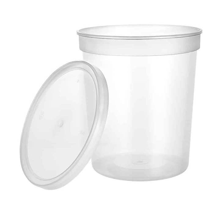 EcoQuality - Wholesale Food Storage Container - 32oz Deli Container with Lid - Large Durable Food Storage1