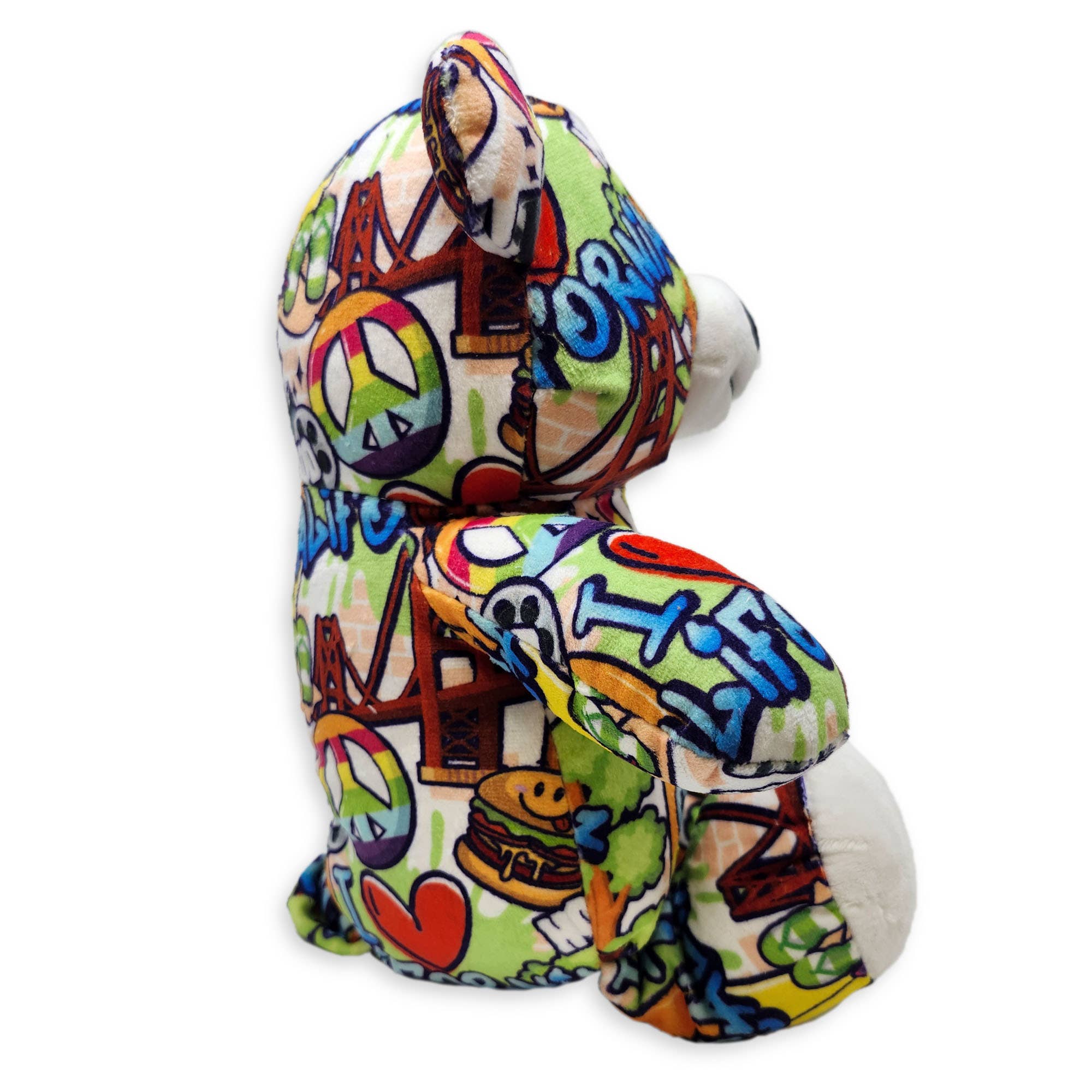 Plushology® by RGU - Wholesale Stuffed/Plush Toy - Kids & Baby - 10" California Graffiti Teddy Bear • Eco2