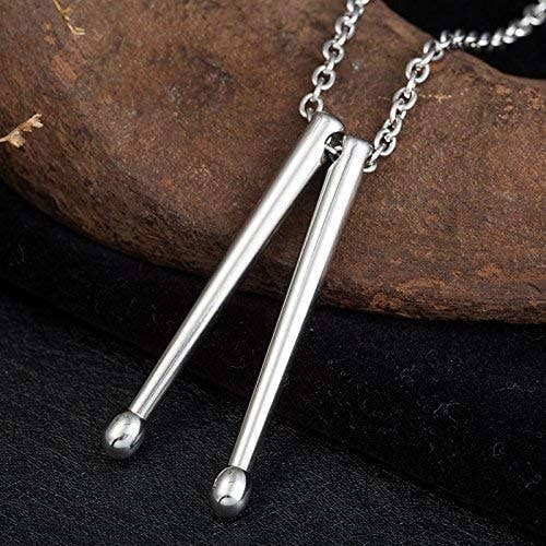 Dave The Bunny - Wholesale Keychain - Unisex - Drummer Necklace and Keychain | 100% Stainless Steel Drummer Gifts for Men a Great Drumline Necklace and Drum Major Charm makes Great Drummer Jewelry for Men and Women or Percussion Necklace for Men