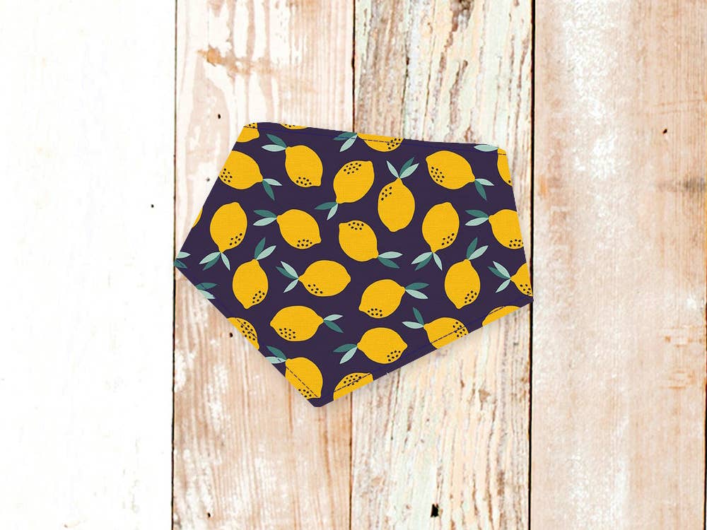 BibbyBubby - Wholesale Pet Bandana - Dog - Lemons Dog Bandana (Summer, Fruit, Pet Bandana)