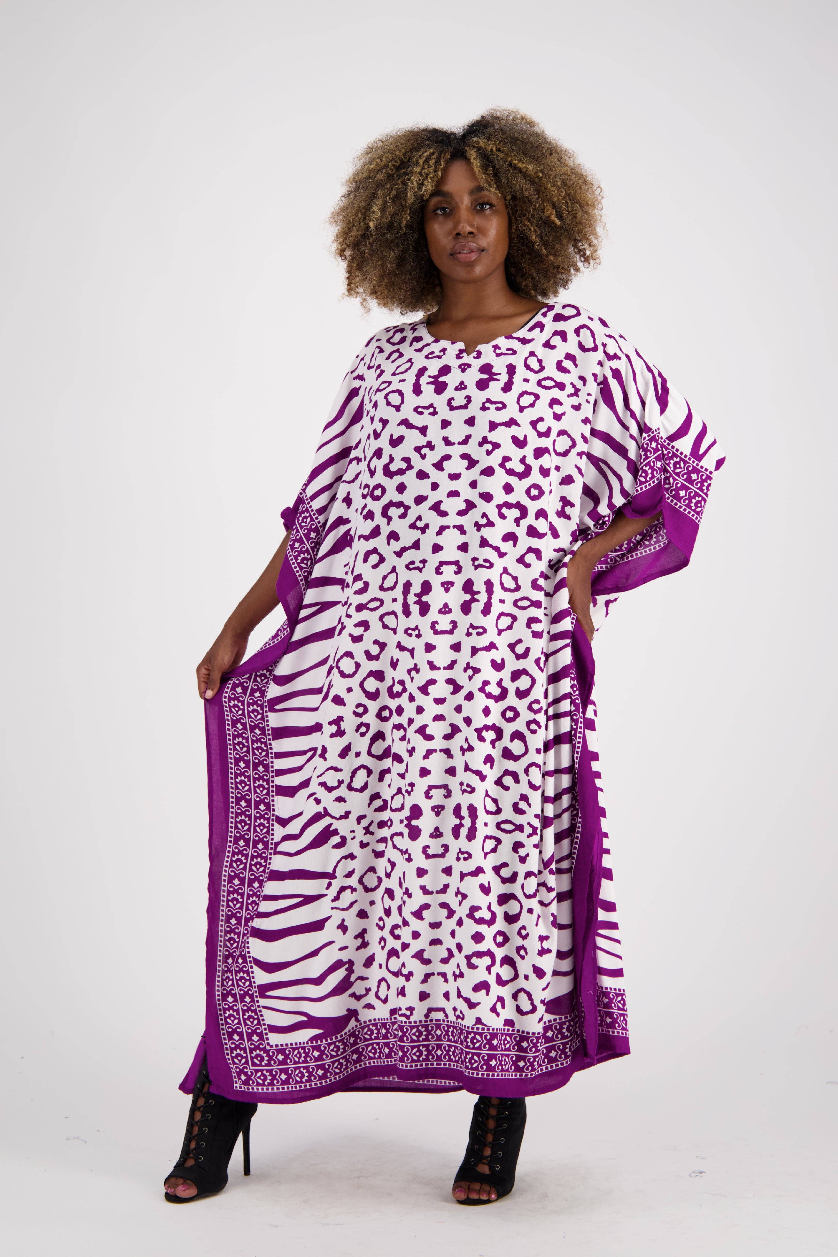 Assorted Zebra Print Kaftan KAF-1042 for wholesale on Faire9