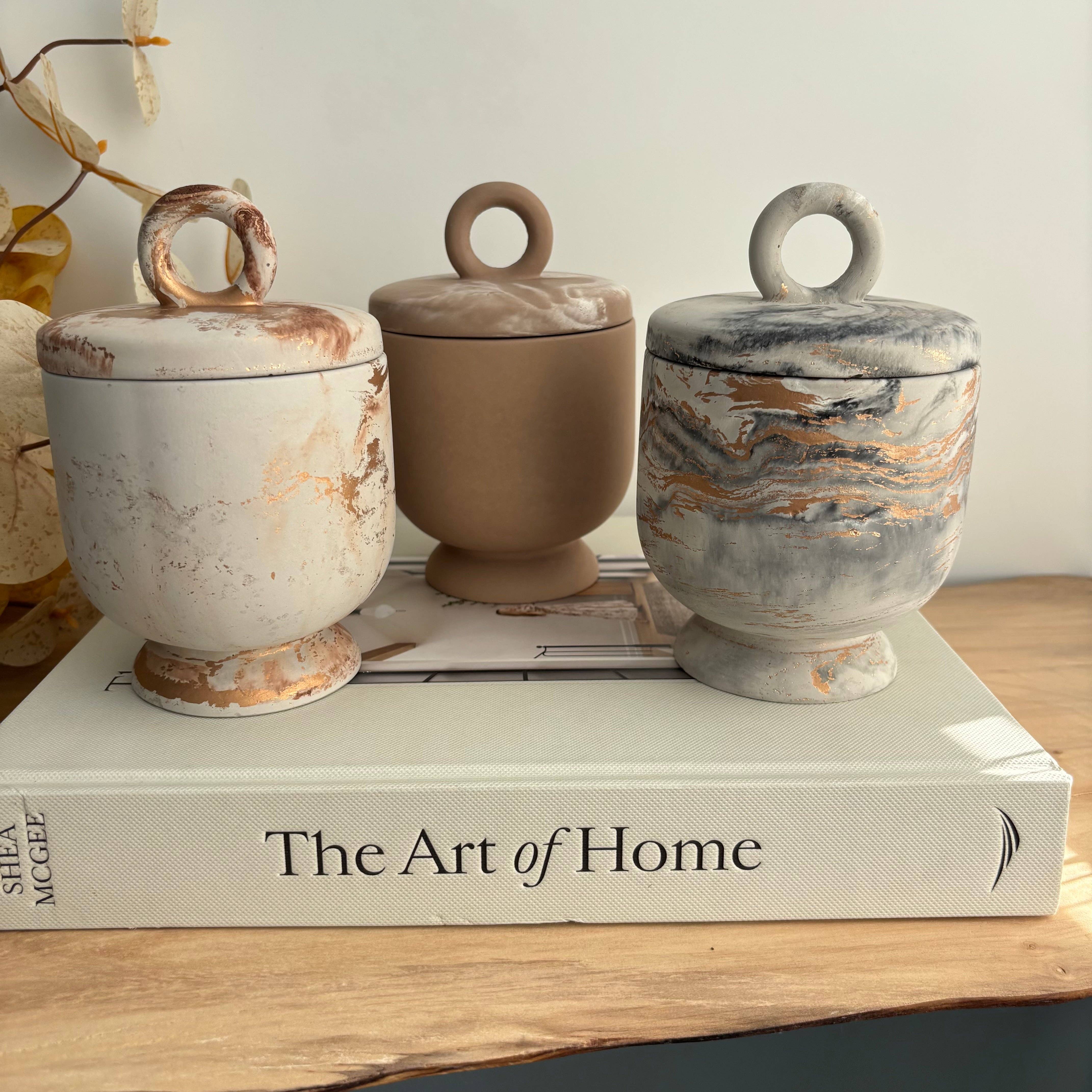 Fancy Concrete - Vendita all'ingrosso Barattoli decorativi - Calista vaso in cemento | Portacotone5