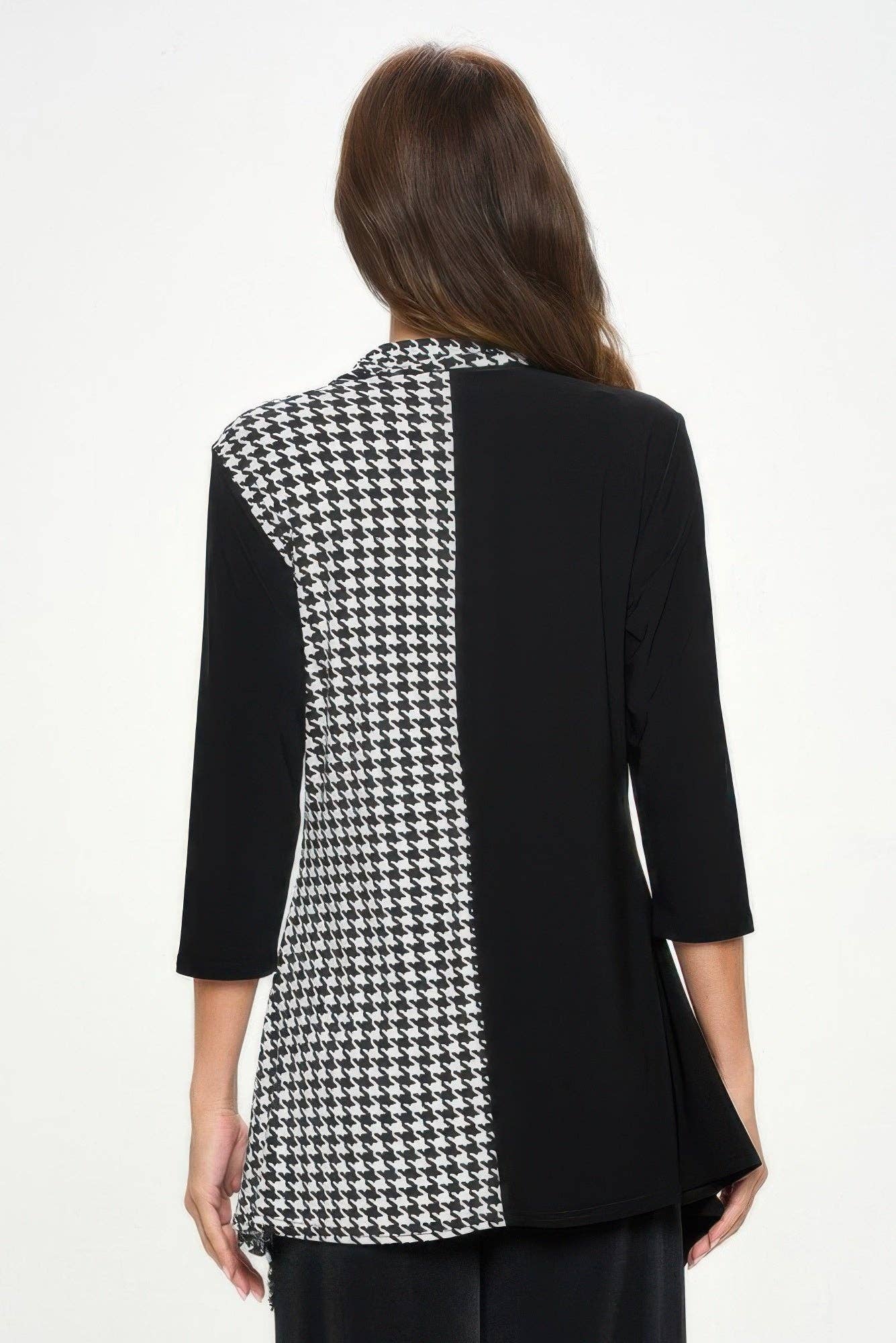 CC Wholesale Clothing – wholesale Tunic – Women’s – Hit Contrast Button 3/4 Sleeve Top0