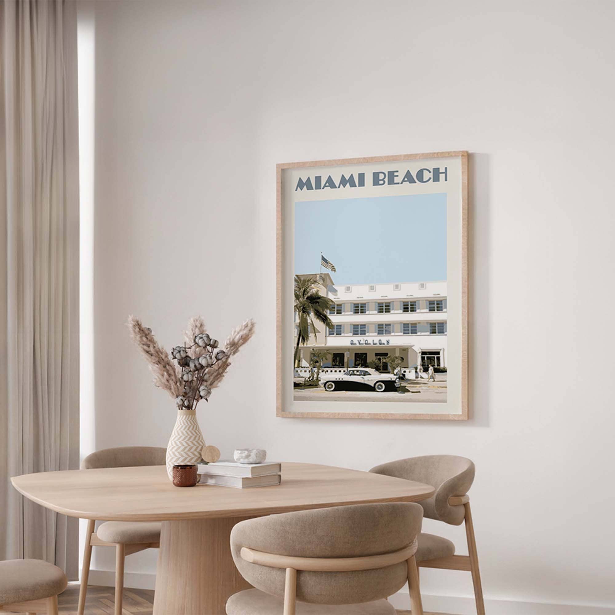 Newpencilbox Art - Wholesale Art Print - Miami Beach Art Print Retro Miami Poster Pastel Colors4