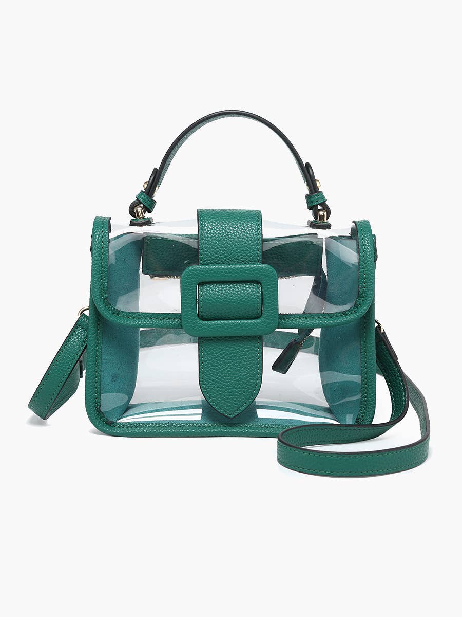 Jen & Co. - Wholesale Crossbody Bag - Women's - M2728 Toni Clear Flapover Crossbody Bag3