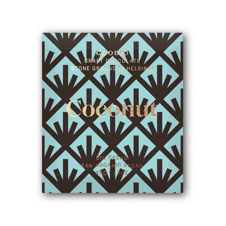 GOODIO - COCONUT 51% - organic raw chocolate for wholesale by Goodio by Choco Dealer