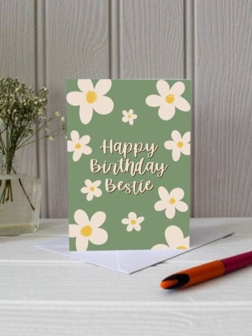 Happy Birthday Bestie for wholesale by Daisy & Joy Design