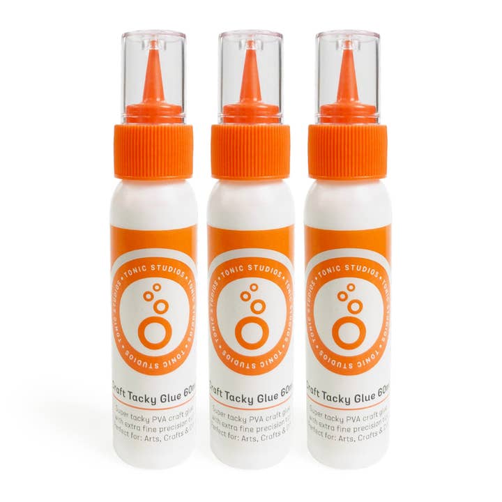 Multipack of 3 - Craft Tacky Glue 60ml PVA Glue - 420e3 for wholesale by Tonic Studios