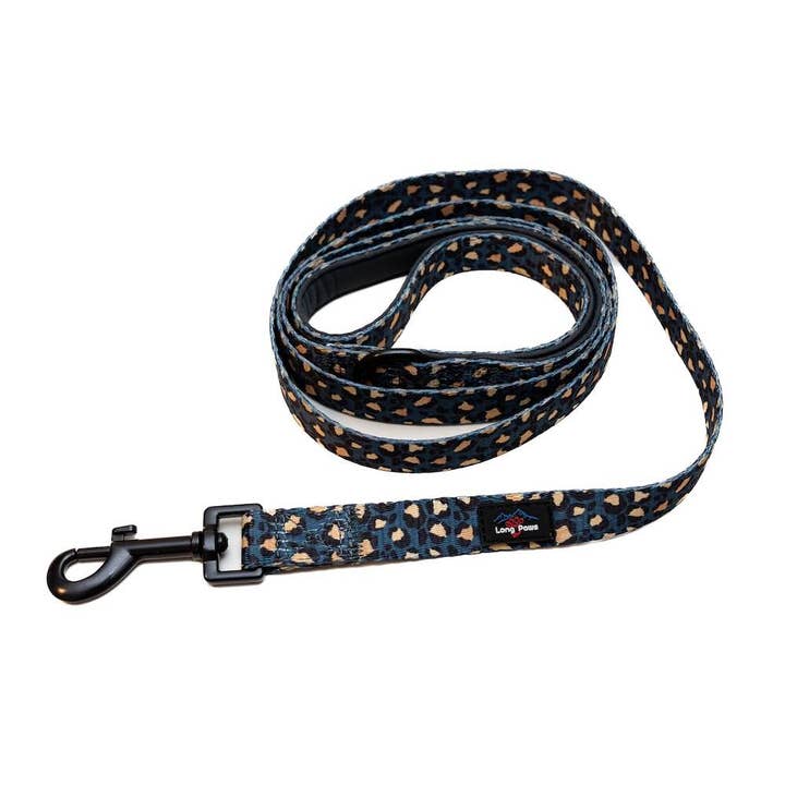 Funk the Dog Lead | Leopard Green & Gold for wholesale by Long Paws