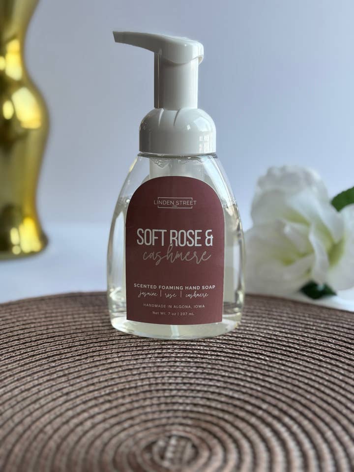 Soft Rose & Cashmere: Luxurious Foaming Hand Soap for wholesale by Linden Street Studio