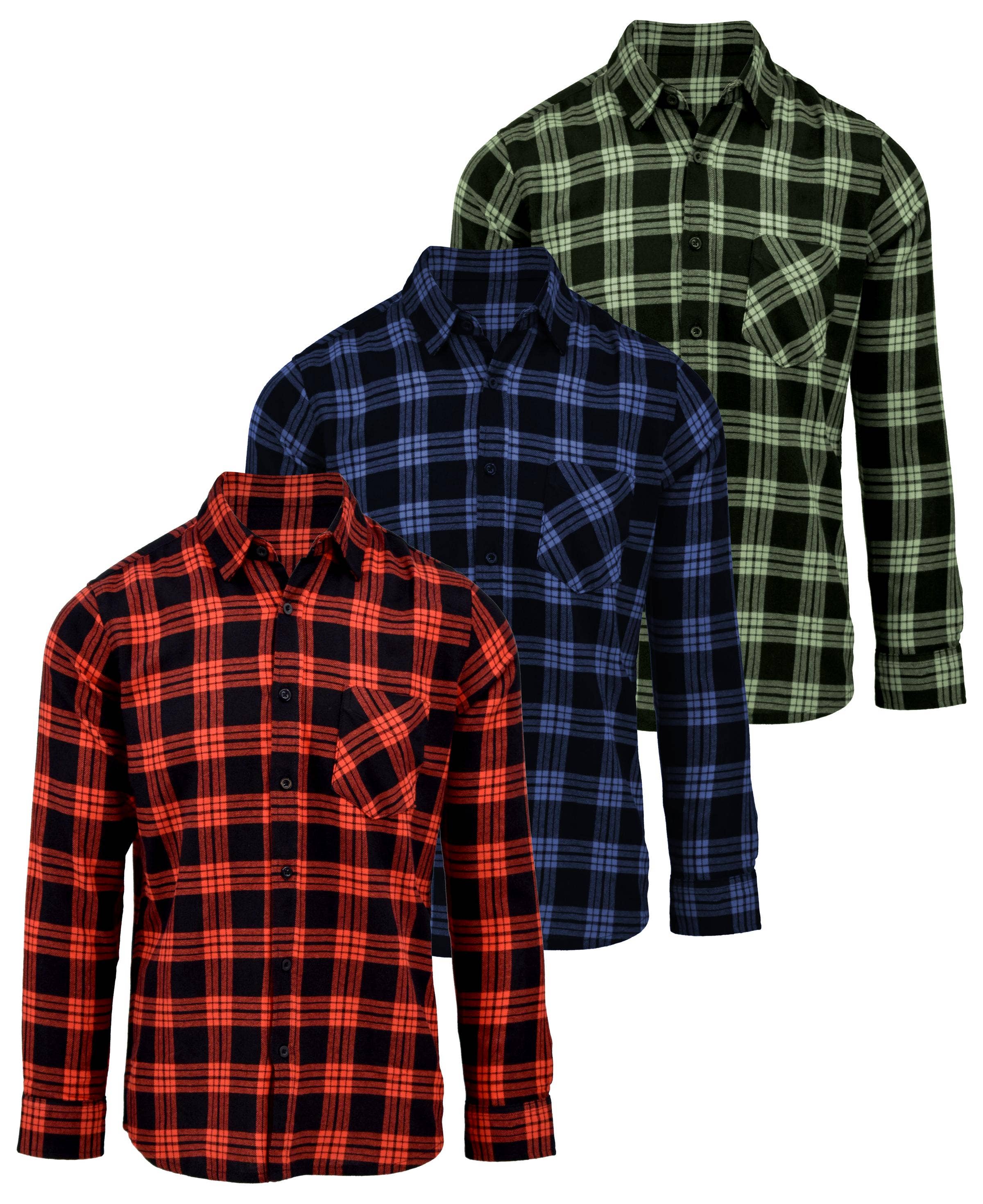 I-Wear Brands - Wholesale Button Down Shirt - Men's - Men's Long Sleeve Button Down Cotton Flannel Shirt32