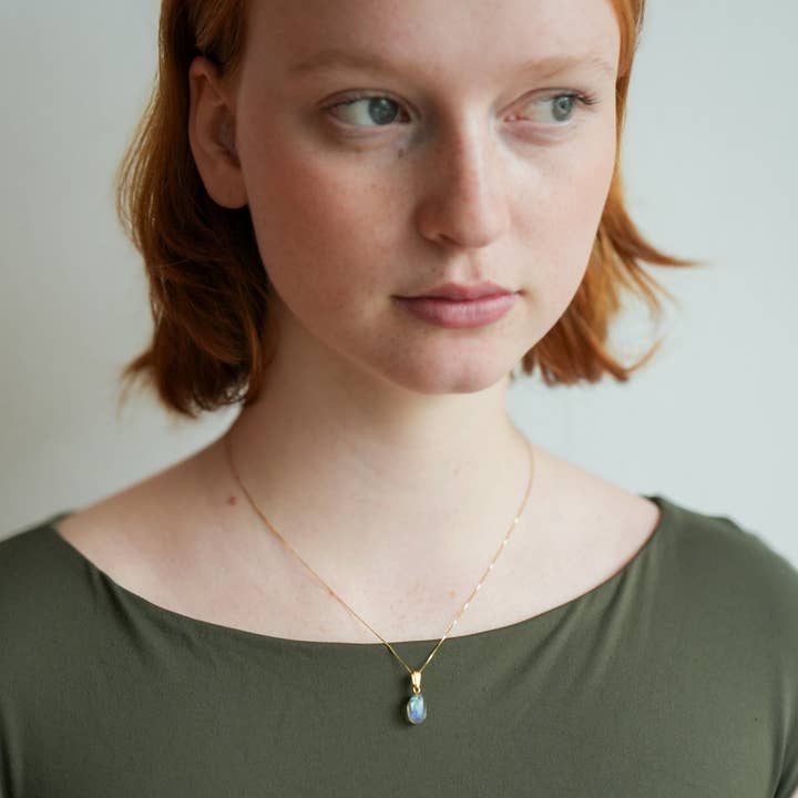 Labradorit Mini-Anhänger - Vergoldet für den Großhandel von Byart