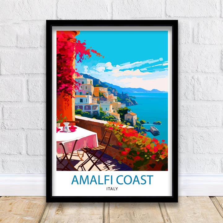 Amalfi Coast Italy Travel Poster Amalfi Coast for wholesale by InkNPrintz