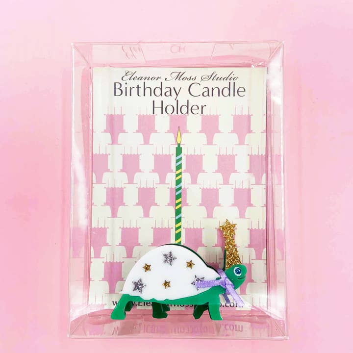 Eleanor Moss Studio - Wholesale Cake Candle - Turtle Birthday Candle Holder