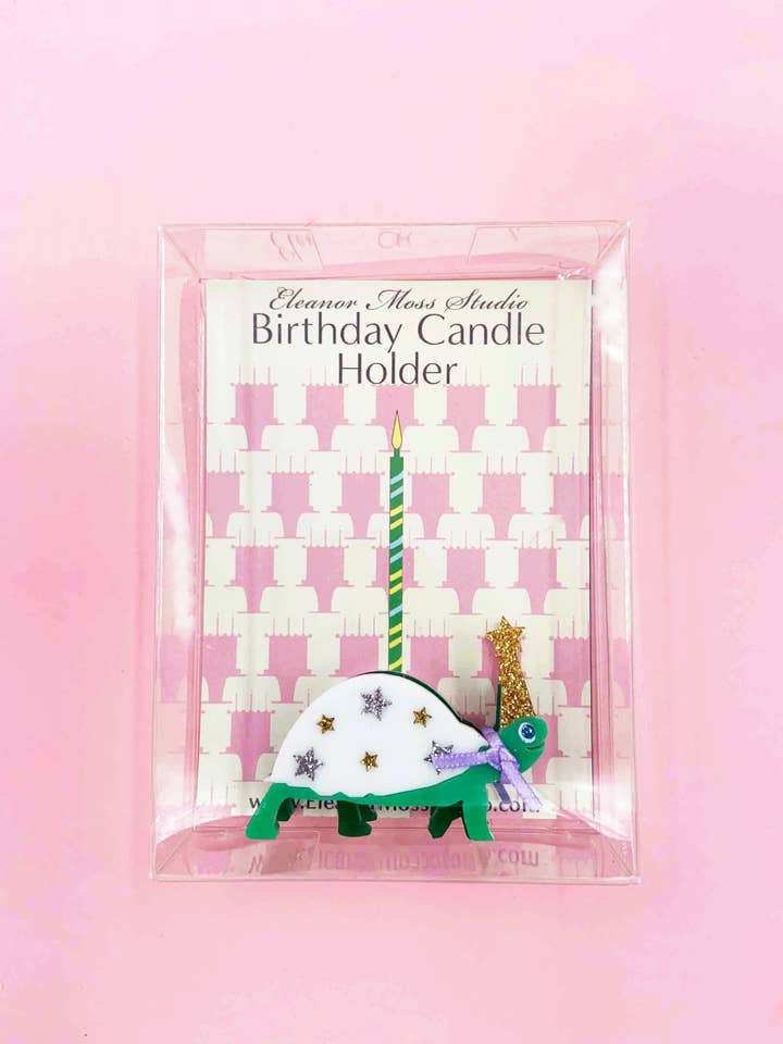 Turtle Birthday Candle Holder for wholesale by Eleanor Moss Studio