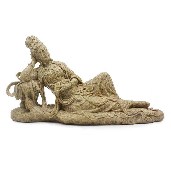 Original Source - Wholesale Decorative Figurine - Sandstone Reclining Kwan Yin
