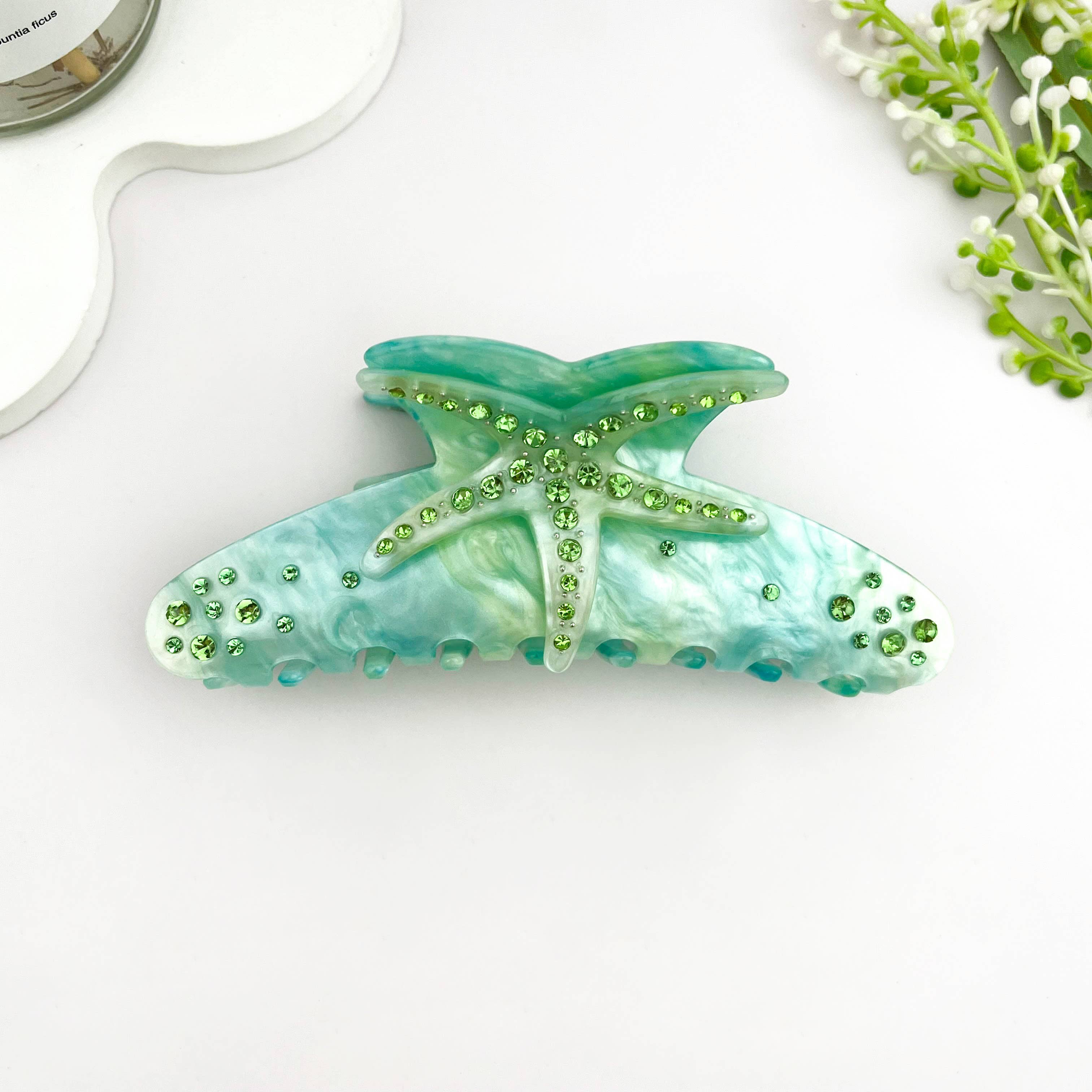 mildstyles – Clips para cabelo - Mulher por atacado – Gancho de Cabelo com Gradiente de Cores, Estrela-do-mar, Pedrarias e Meia-lua7