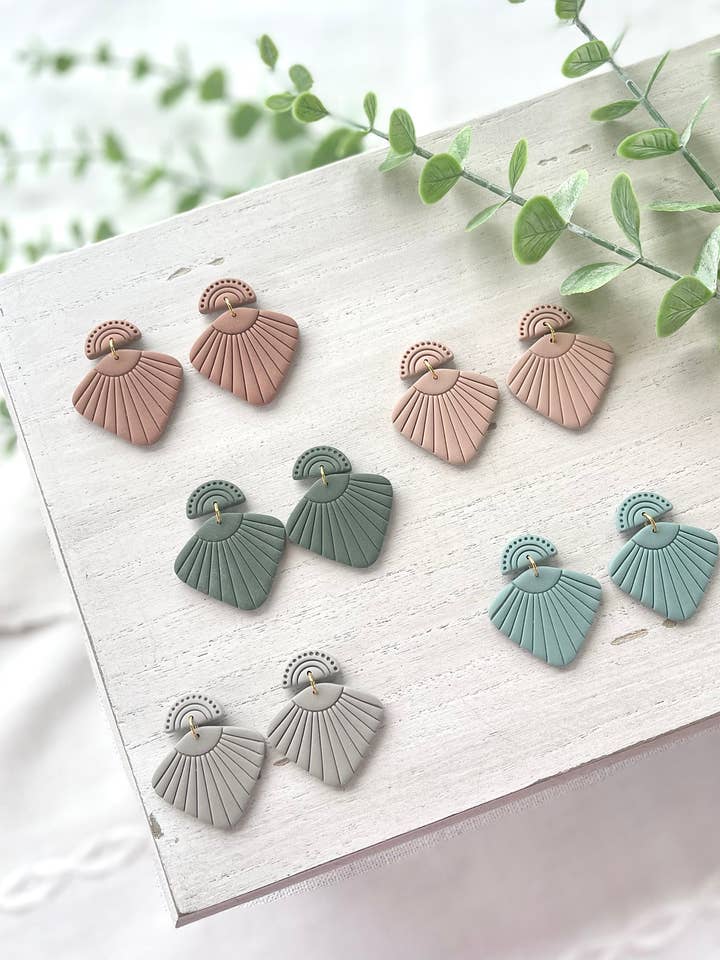 Sabrina Dangle | Handmade polymer clay earrings for wholesale by MN Clay Co