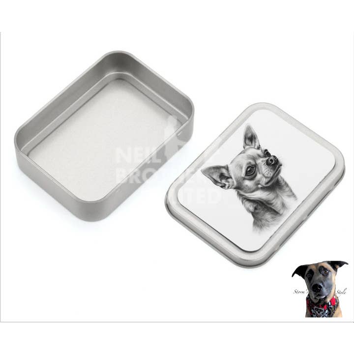 Storms Style - Wholesale Pet Treat Jar - Dog - Black and Grey Small Dog Metal Treat Tin - lots of breeds13