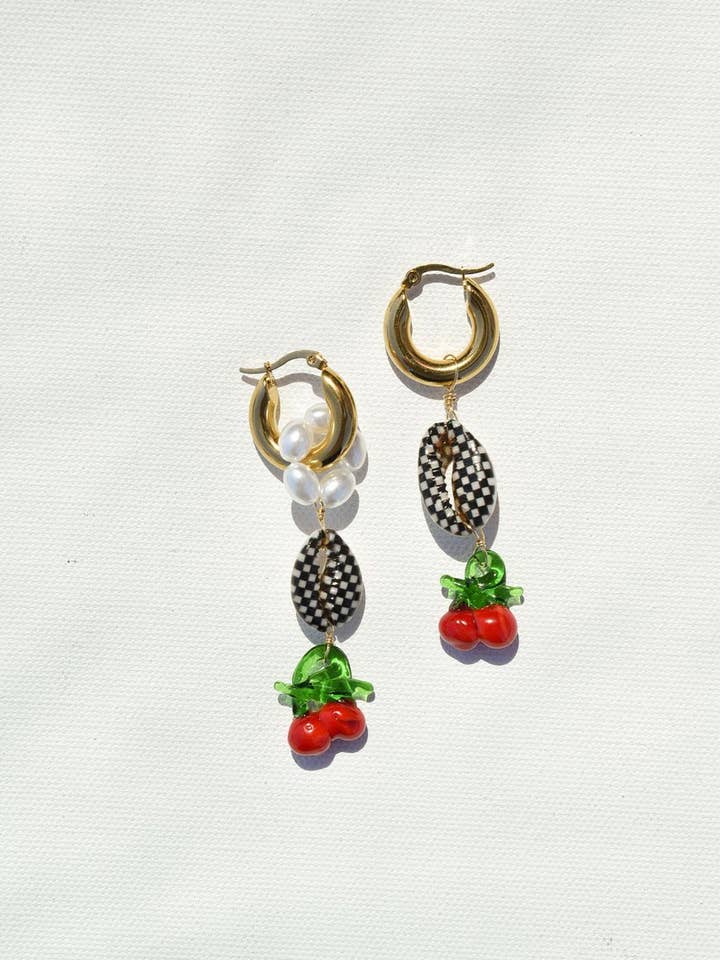 CHECKERED CHERRY SHELL Hoops for wholesale by ARGI DANELI