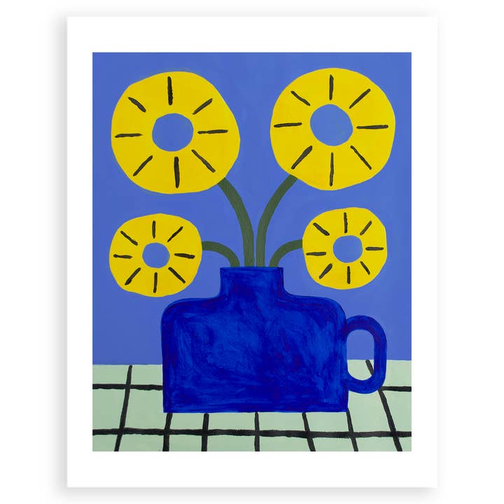 Yellow Flowers Art Print for wholesale by Allison Poplett