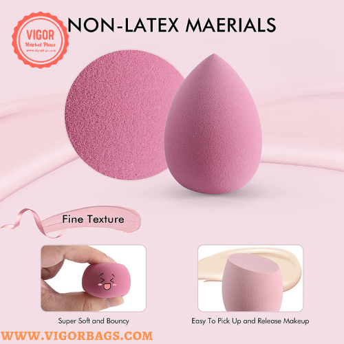 Farben mischen und anpassen VIGOR Make-up-Schwamm Set 8-teilig – Hochwertiger Make-up-Blenderschwamm, Mindestbestellmenge 10 Sets für den Großhandel auf Faire11