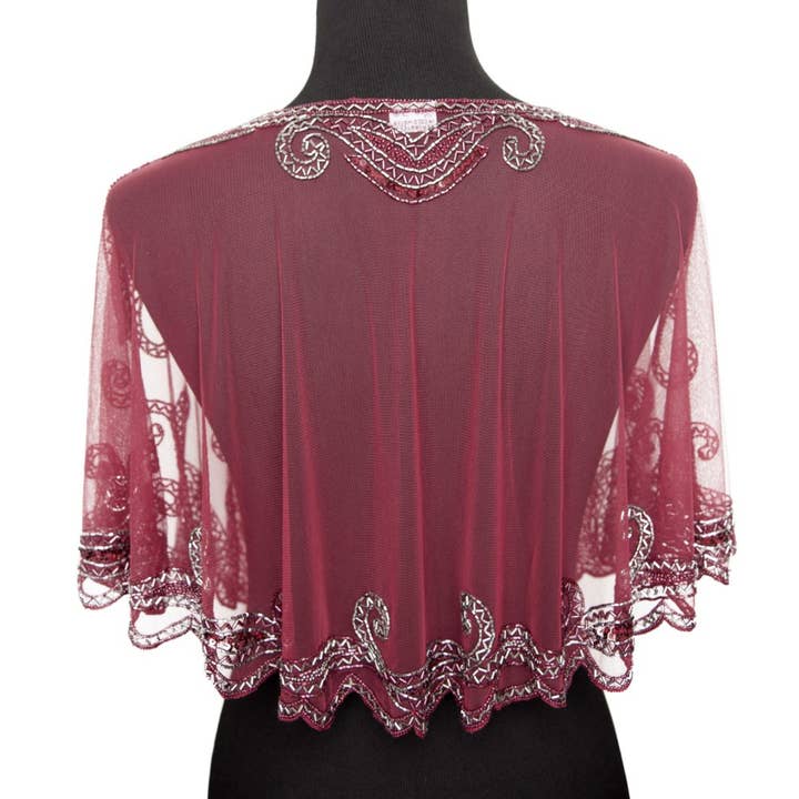 Western Fashion - Wholesale Cape - Women's - 8906 - Beaded Flapper Cape24