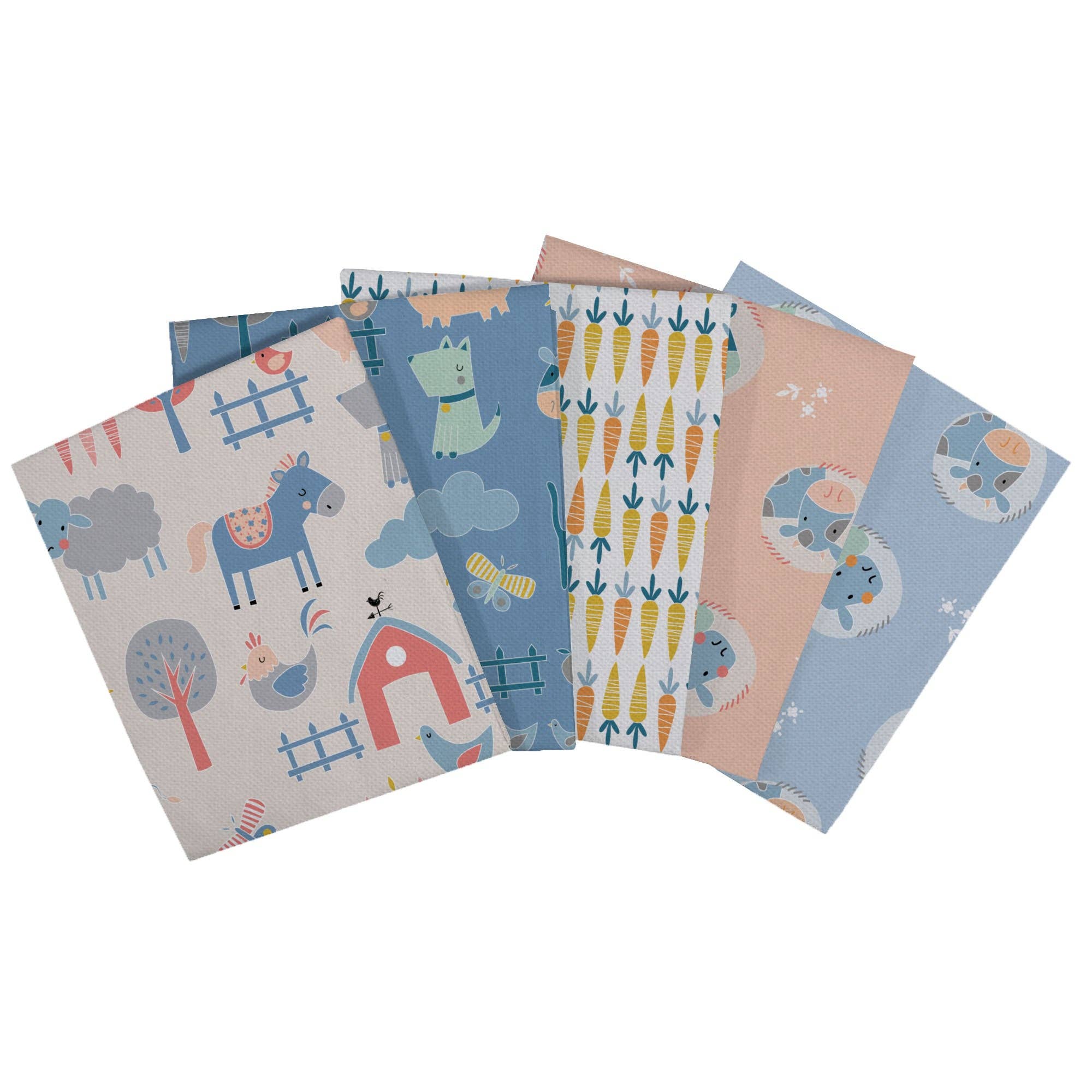  Multi Emma & Mila Cluckmooink Fat Quarters 5pcs Stax 100% Cotton for wholesale on Faire1