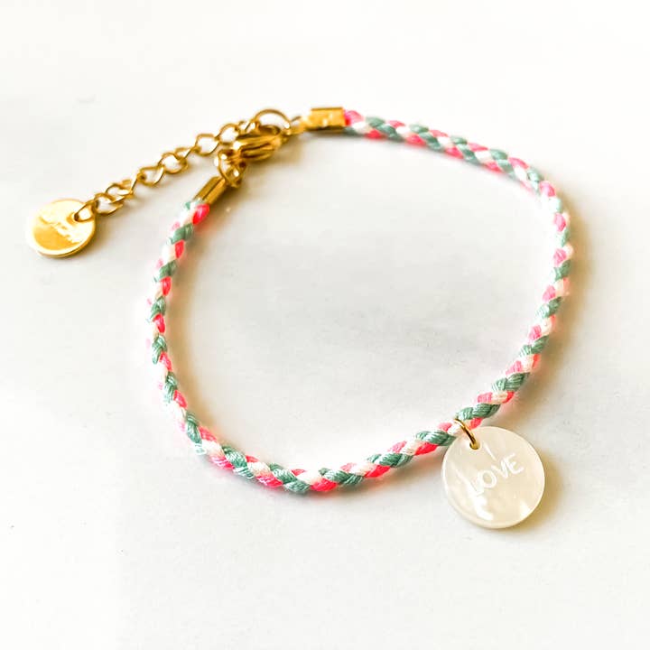 LITCHI - Wholesale Charm/Dangle Bracelet - LOVE Cord Bracelet