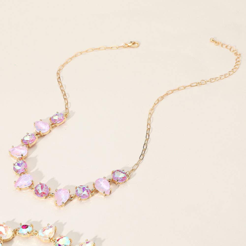 Sensibling Corp. - Venta al por mayor Collares con colgantes/abalorios - Collar de noche con eslabones de piedra ovalada redonda en forma de lágrima con cojín3