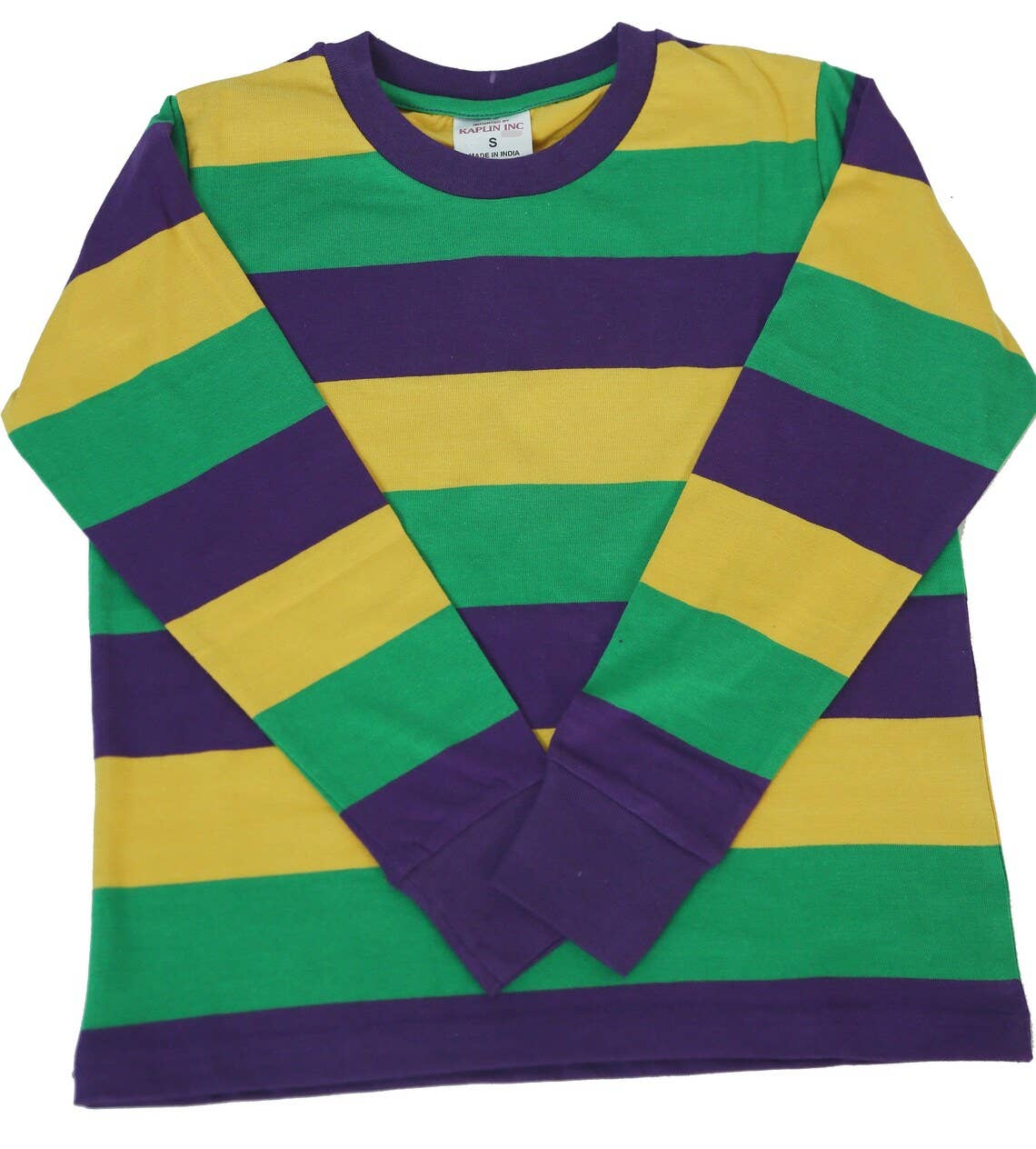 KAPLIN INC dba mardigrasbazaar - Wholesale T-Shirt - Kids - Kids MG Crew Neck Shirt (Horizontal Stripes, LS) # 1111