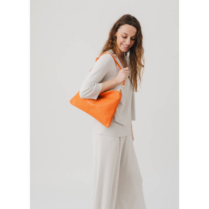 JULIA PARIS - Vente Sac porté épaule – femme - Sac porté épaule et bandoulière en cuir grainé avec anneaux1