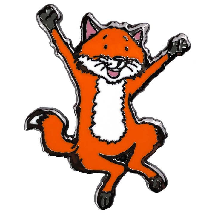 Fox Character Pin Badge for wholesale by Pawprint Family