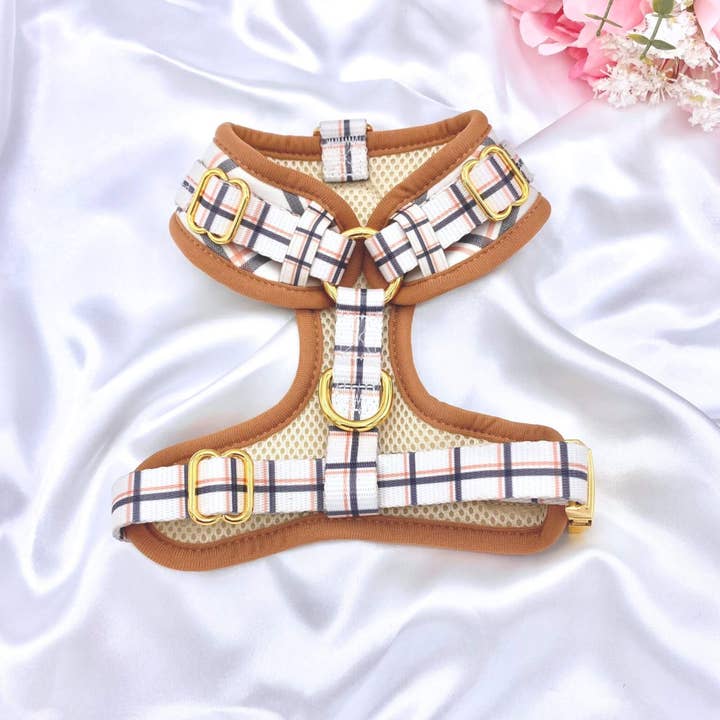 Pawsome Life - Wholesale Pet Harness - Dog - Dog Harness Plaid Adjustable Puppy Harness Small Dog No Pull1